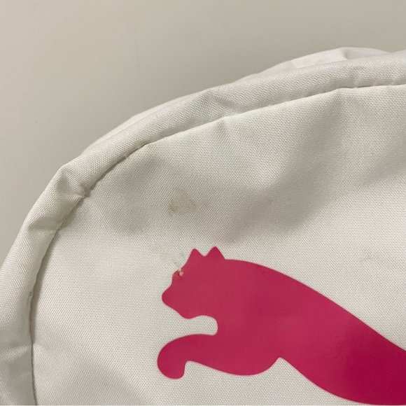 Puma Backpack White Black with Pink Logo - Picture 3 of 16